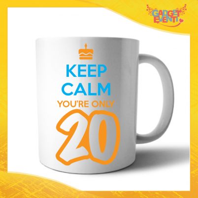 Tazza Personalizzata "Keep Calm Twenty" Grafica Arancio Mug per Compleanni Regalo Tazze Originali per Feste di Compleanno Gadget Eventi