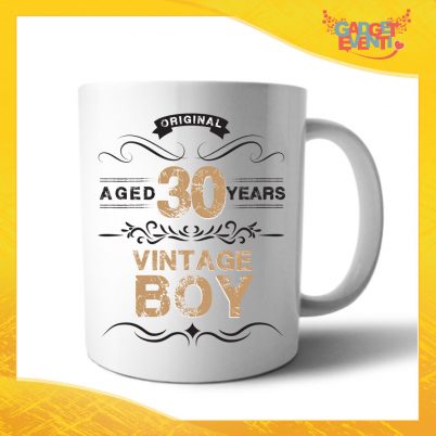 Tazza Personalizzata "Vintage Boy" Mug per Compleanni Regalo Tazze Originali per Feste di Compleanno Gadget Eventi