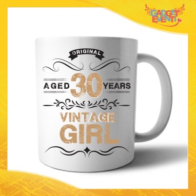 Tazza Personalizzata "Vintage Girl" Mug per Compleanni Regalo Tazze Originali per Feste di Compleanno Gadget Eventi