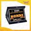 Targa Decorativa Nera "Nonni Speciali" grafica arancio Idea Regalo Festa dei Nonni Gadget Eventi