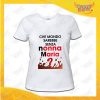 Maglietta Donna Bianca "Che Mondo senza Nonno/a con nome" Grafica Donna Idea Regalo Nonna T-Shirt Festa dei Nonni Gadget Eventi