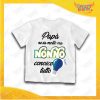 Maglietta Bianca Bimbo "Nonno Conosce Tutto" Grafica Azzurra Idea Regalo T-Shirt Festa dei Nonni Gadget Eventi