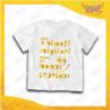 Maglietta Bianca Bimbo "Nonni Stupendi" Grafica Oro Idea Regalo T-Shirt Festa dei Nonni Gadget Eventi