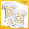 Tris di T-Shirt Bianche "Nipoti Stupendi" grafica oro Magliette per Tutta la Famiglia Completo di Maglie Nonno Nonna Nipote Idea Regalo Gadget Eventi