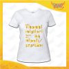 Maglietta Donna Bianca "Nipoti Stupendi per Nonna" grafica Oro Idea Regalo Nonna T-Shirt Festa dei Nonni Gadget Eventi