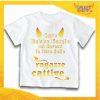 T-Shirt Bimbo Bianca Maglietta "Lista delle Ragazze Cattive" grafica Oro Gadget Eventi