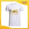 T-Shirt Uomo Natalizia Bianca "I Love Christmas" grafica Oro Maglietta per l'inverno Maglia Natalizia Idea Regalo Gadget Eventi