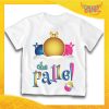 T-Shirt Bimbo Maglietta Bianca "Che Palle" grafica Multicolore Gadget Eventi