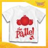 T-Shirt Bimbo Maglietta Bianca "Che Palle" grafica Rossa Gadget Eventi