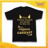 T-Shirt Bimba Nera Maglietta "Lista dei Ragazzi Cattivi" grafica Oro Gadget Eventi