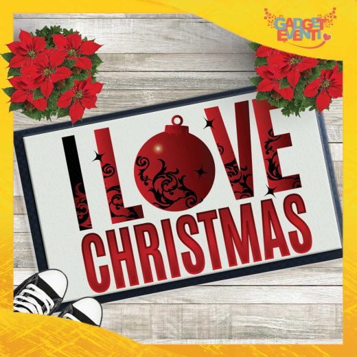 Tappeto Zerbino " I Love Christmas "