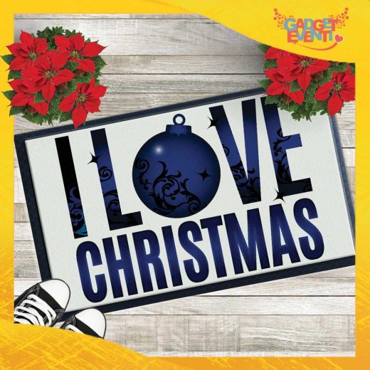 Tappeto Zerbino " I Love Christmas "