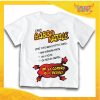 T-Shirt Bimbo Bianca Maglietta "Sono Stato Bravo Tutto l'Anno" grafica Rossa Gadget Eventi