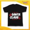 T-Shirt Bimbo Nera Maglietta "Real Santa Claus" grafica Bianca Gadget Eventi