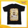 T-Shirt Bimbo Nera Maglietta "Babbo Natale Ricercato" grafica Sabbia Gadget Eventi