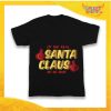 T-Shirt Bimbo Nera Maglietta "Real Santa Claus" grafica Oro Gadget Eventi