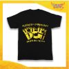 T-Shirt Bimbo Nera Maglietta "Disturbo Compulsivo Regali" grafica Oro Gadget Eventi