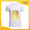 T-Shirt Uomo Natalizia Bianca "Babbo Natale Ricercato" grafica Oro Maglietta per l'inverno Maglia Natalizia Idea Regalo Gadget Eventi
