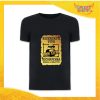 T-Shirt Uomo Natalizia Nera "Babbo Natale Ricercato" grafica Oro Maglietta per l'inverno Maglia Natalizia Idea Regalo Gadget Eventi