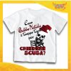 T-Shirt Bimbo Bianca Maglietta "Caro Babbo Natale..." grafica Rossa Gadget Eventi