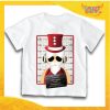 T-Shirt Bimbo Bianca Maglietta "Fotosegnaletica Babbo Natale" grafica Rossa Gadget Eventi