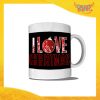 Tazza Natalizia Personalizzata "I Love Christmas" grafica Rossa Mug Colazione Breakfast Idea Regalo Festività Natalizie Gadget Eventi