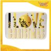 Mouse Pad Rettangolare Natalizio Grafica Oro "I Love Christmas" tappetino pc ufficio idea regalo festa di Natale gadget eventi