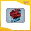 Mouse Pad Rettangolare Per Innamorati "Super Uomo con Nome" tappetino pc ufficio idea regalo San Valentino gadget eventi