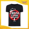 T-Shirt Uomo Nera Addio al Celibato Maglietta "Chiusa la Stagione della Caccia" Gadget Eventi