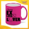 Tazza Fluo Fucsia Personalizzata "Ex Latin Lover" Mug Colazione Breakfast Idea Regalo Per Addii al Celibato Gadget Eventi