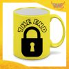 Tazza Fluo Gialla Personalizzata "The End" Mug Colazione Breakfast Idea Regalo Per Addii al Celibato Gadget Eventi