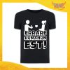 T-Shirt Uomo Nera Addio al Celibato Maglietta "Errare Humanum Est" Gadget Eventi