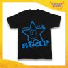 Maglietta Nera Bimbo "Sono Io la Star" Idea Regalo T-Shirt Bambini Gadget Eventi