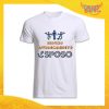 T-Shirt Uomo Bianca Team Addio al Celibato Maglietta "Servizio Affiancamento Sposo" Gadget Eventi