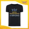 T-Shirt Uomo Nera Team Addio al Celibato Maglietta "Servizio Affiancamento Sposo" Gadget Eventi