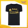 T-Shirt Uomo Nera Addio al Celibato Maglietta "Futuro Sposo Sosteniamolo Tutti" Gadget Eventi