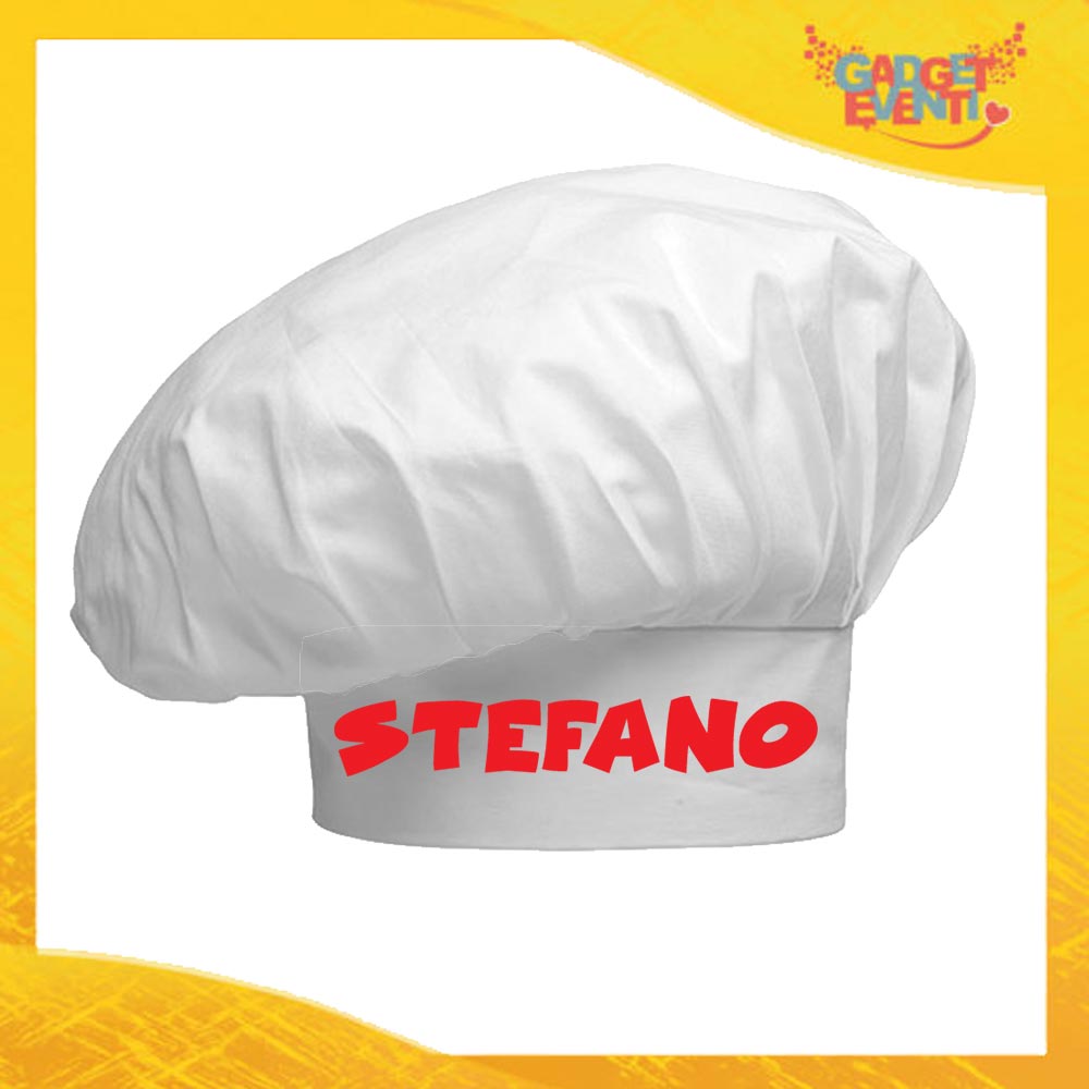 Cappello da Cuoco Personalizzato con nome Chef Stefano