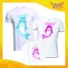 Tris di T-Shirt Dad mommy and Baby Shark bianco Femminuccia