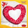 cuscino in raso cuoreSan Valentino personalizzabile con testo o foto