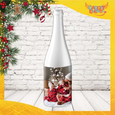 bottiglia natalizia personalizzabile con foto