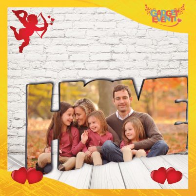 cornice in legno per San Valentino " HOME " personalizzabile con foto e testo