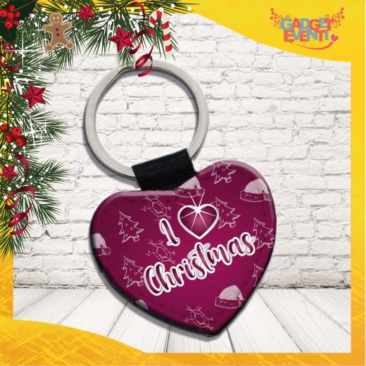 portachiavi in similpelle personalizzato " Christmas Love "Christmas Love