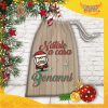 sacco natalizio porta regali personalizzato " Natale A Casa "