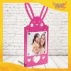 Cornici Pasquali personalizzabili con foto rosa BABY BUNNY