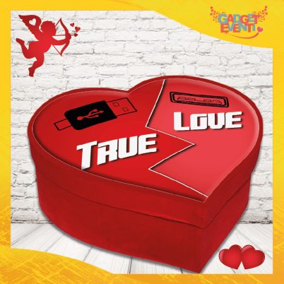 scatola ac cuore San Valentino personalizzata " TRUE LOVE "
