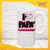 Boccale Birra Personalizzato " I LOVE PAPA' "