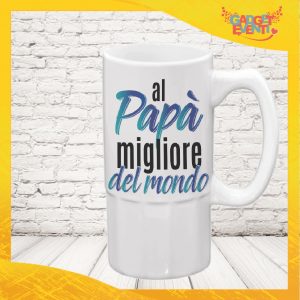Boccale Birra Personalizzato " AL PAPA' MIGLIORE DEL MONDO "