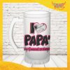 Boccale Birra Personalizzato " I LOVE PAPA' "
