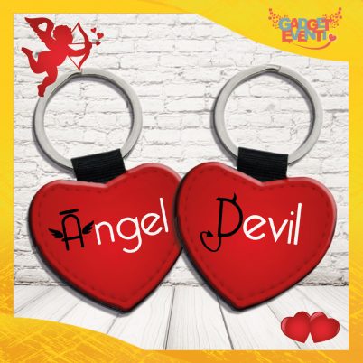 coppia Portachiavi san valentino " ANGEL & DEVIL "
