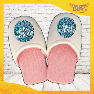 Pantofole in spugna personalizzate per la festa della mamma " MIGLIOR MAMMA "